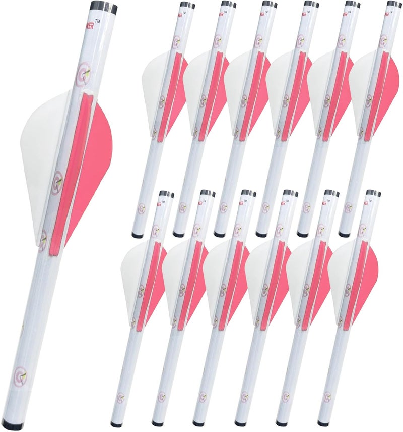 12-Pack Shrink Fletch with 2 Inch Vanes, Stretch Arrow Wraps Universal Fit for Arrows and Bolts, DIY Archery Fletching Tool